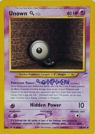 Unown [Q] 59/105 - Neo Destiny Unlimited