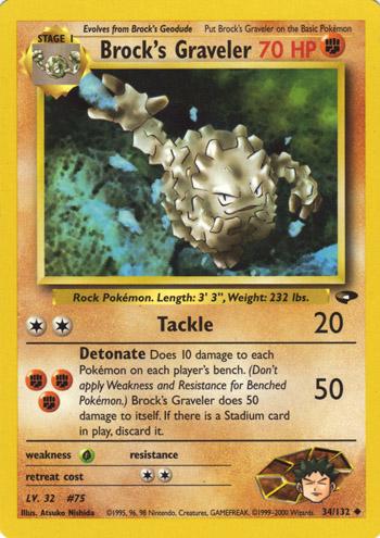 Brock's Graveler 34/132 - Gym Challenge Unlimited