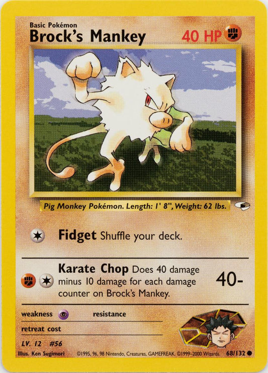 Brock's Mankey (68) 68/132 - Gym Heroes Unlimited