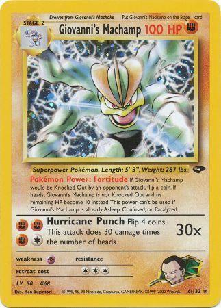 Giovanni's Machamp 6/132 - Gym Challenge Unlimited Holofoil