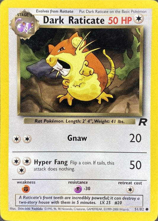 Dark Raticate 51/82 - Team Rocket Unlimited