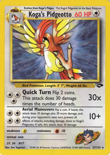 Koga's Pidgeotto 27/132 - Gym Challenge Unlimited