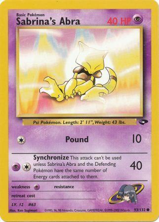 Sabrina's Abra (93) 93/132 - Gym Challenge Unlimited