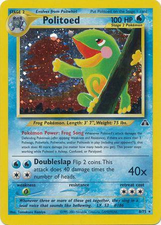 Politoed (8) 8/75 - Neo Discovery Unlimited Holofoil