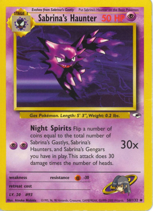 Sabrina's Haunter 58/132 - Gym Heroes Unlimited