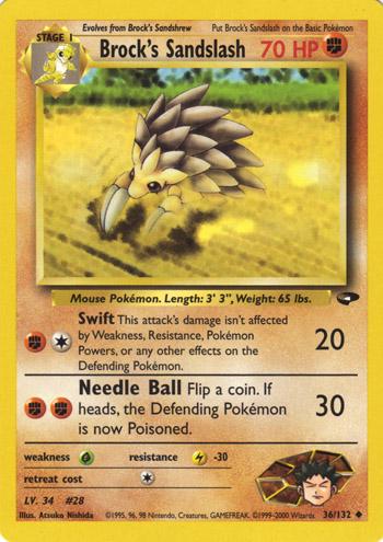 Brock's Sandslash 36/132 - Gym Challenge Unlimited