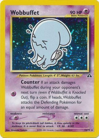 Wobbuffet (16) 16/75 - Neo Discovery Unlimited Holofoil