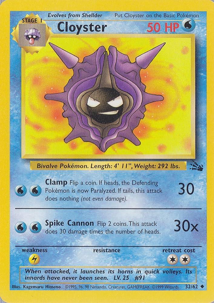 Cloyster 32/62 - Fossil Unlimited