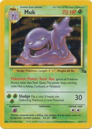 Muk (13) 13/62 - Fossil Unlimited Holofoil
