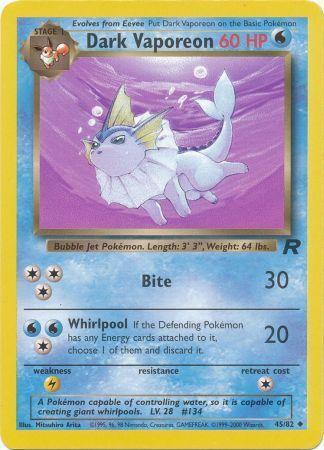 Dark Vaporeon 45/82 - Team Rocket Unlimited