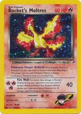 Rocket's Moltres 12/132 - Gym Heroes Unlimited Holofoil