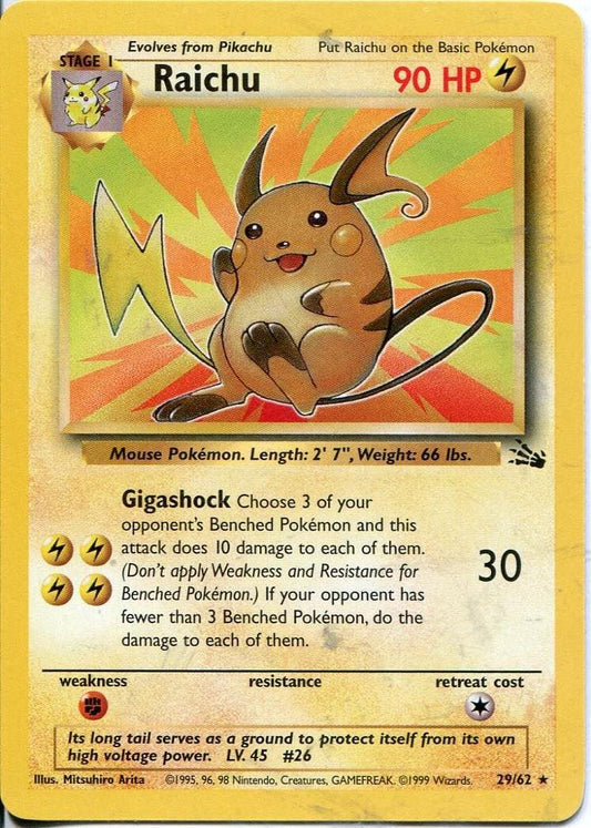Raichu (29) 29/62 - Fossil Unlimited