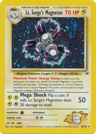 Lt. Surge's Magneton 8/132 - Gym Heroes Unlimited Holofoil