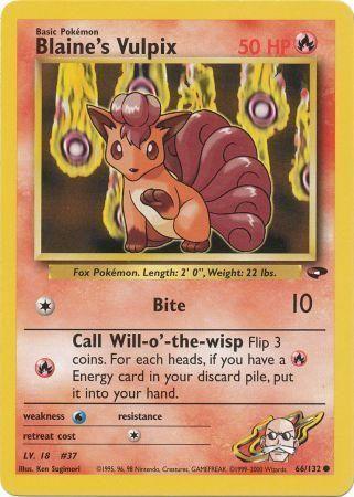 Blaine's Vulpix 66/132 - Gym Challenge Unlimited