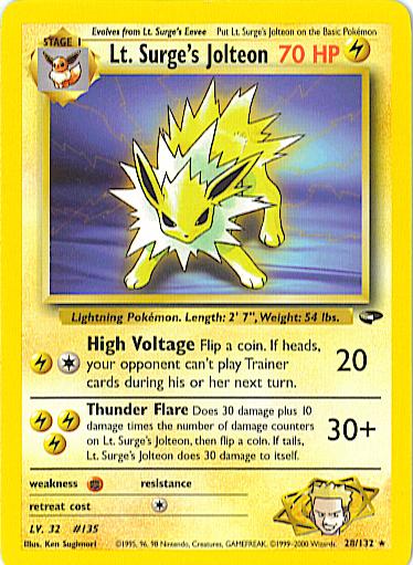 Lt. Surge's Jolteon 28/132 - Gym Challenge Unlimited