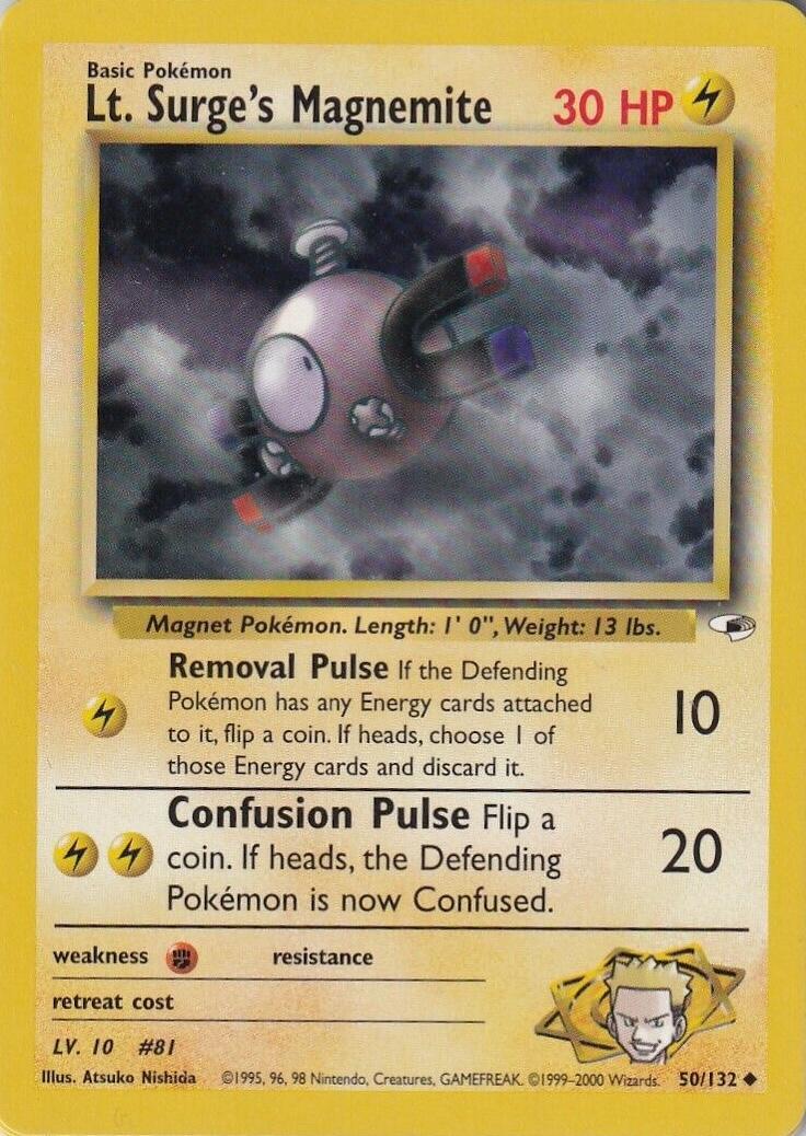 Lt. Surge's Magnemite (50) 50/132 - Gym Heroes Unlimited