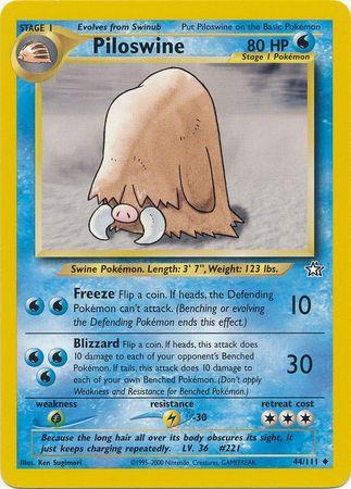 Piloswine 44/111 - Neo Genesis Unlimited
