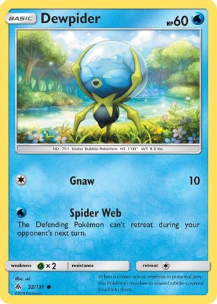Dewpider 32/131 - SM  Forbidden Light Reverse Holofoil