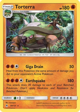 Torterra 58/131 - SM  Forbidden Light Reverse Holofoil
