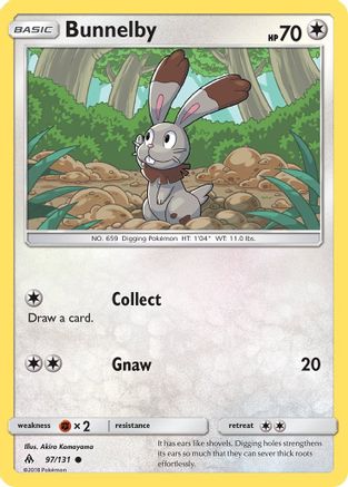 Bunnelby 97/131 - SM  Forbidden Light Reverse Holofoil