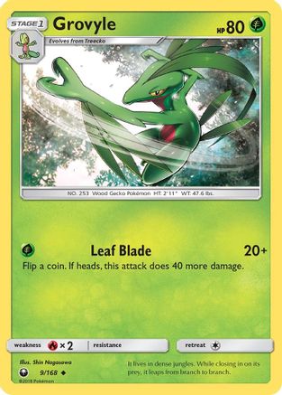 Grovyle 9/168 - SM  Celestial Storm Reverse Holofoil
