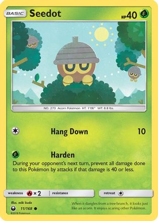 Seedot (11) 11/168 - SM  Celestial Storm Reverse Holofoil
