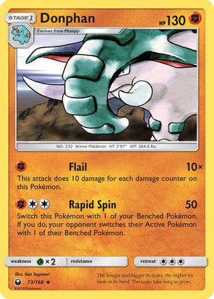Donphan 73/168 - SM  Celestial Storm Reverse Holofoil