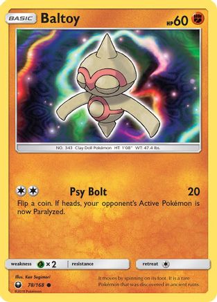 Baltoy 78/168 - SM  Celestial Storm Reverse Holofoil