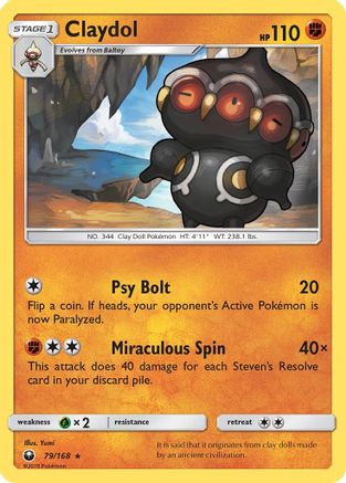 Claydol 79/168 - SM  Celestial Storm Reverse Holofoil