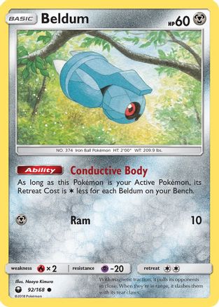 Beldum (92) 92/168 - SM  Celestial Storm Reverse Holofoil