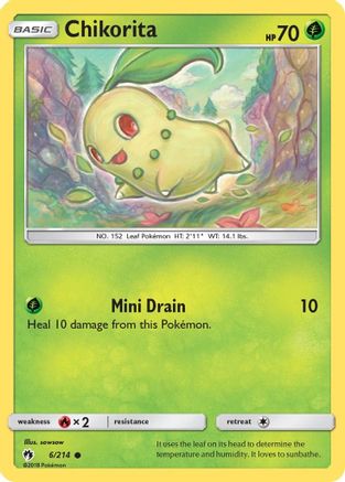 Chikorita (6) 6/214 - SM  Lost Thunder