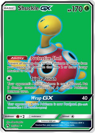 Shuckle GX (Full Art) 195/214 - SM  Lost Thunder Holofoil