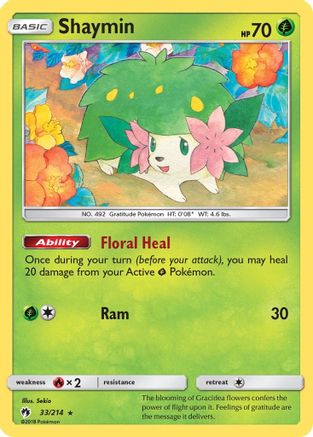 Shaymin 33/214 - SM  Lost Thunder Holofoil