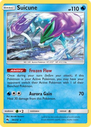 Suicune 59/214 - SM  Lost Thunder Reverse Holofoil