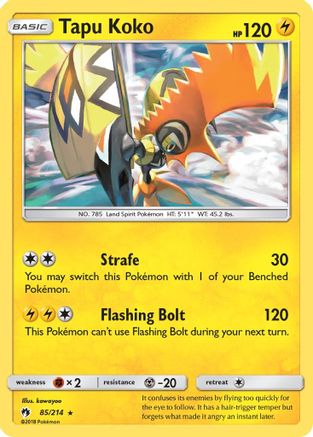 Tapu Koko 85/214 - SM  Lost Thunder Reverse Holofoil