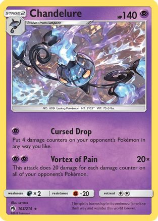 Chandelure 103/214 - SM  Lost Thunder Reverse Holofoil