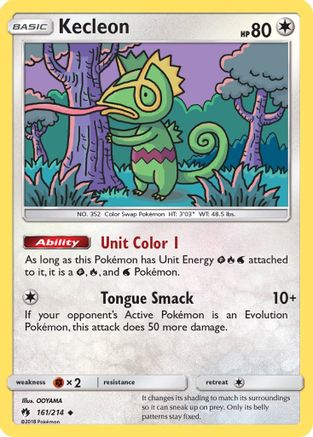 Kecleon (161) 161/214 - SM  Lost Thunder Reverse Holofoil