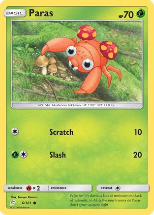 Paras 6/181 - SM  Team Up Reverse Holofoil