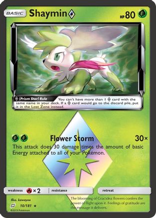 Shaymin Prism Star 10/181 - SM  Team Up Holofoil