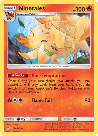 Ninetales 16/181 - SM  Team Up Reverse Holofoil