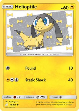 Helioptile 49/181 - SM  Team Up Reverse Holofoil
