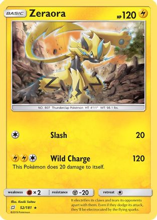Zeraora 52/181 - SM  Team Up Holofoil
