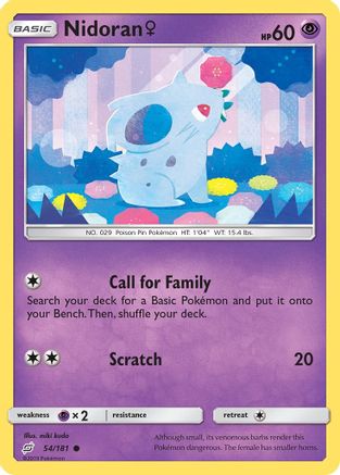Nidoran F 54/181 - SM  Team Up Reverse Holofoil