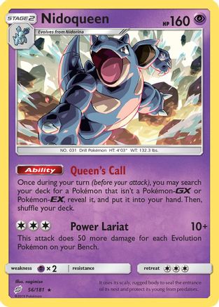 Nidoqueen 56/181 - SM  Team Up Reverse Holofoil