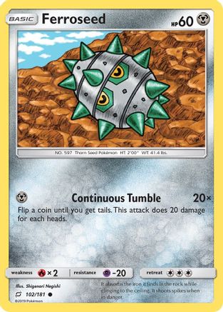 Ferroseed 102/181 - SM  Team Up Reverse Holofoil