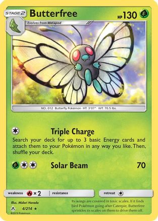 Butterfree 4/214 - SM  Unbroken Bonds