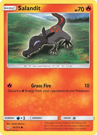 Salandit 30/214 - SM  Unbroken Bonds Reverse Holofoil