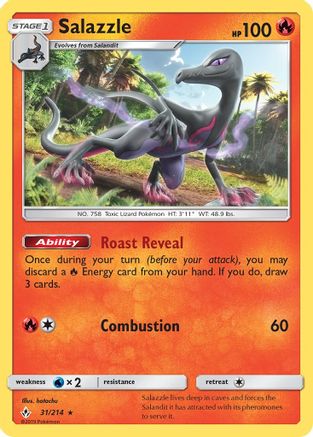 Salazzle 31/214 - SM  Unbroken Bonds Reverse Holofoil