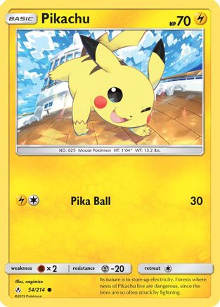 Pikachu 54/214 - SM  Unbroken Bonds