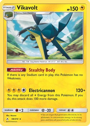 Vikavolt 59/214 - SM  Unbroken Bonds Reverse Holofoil